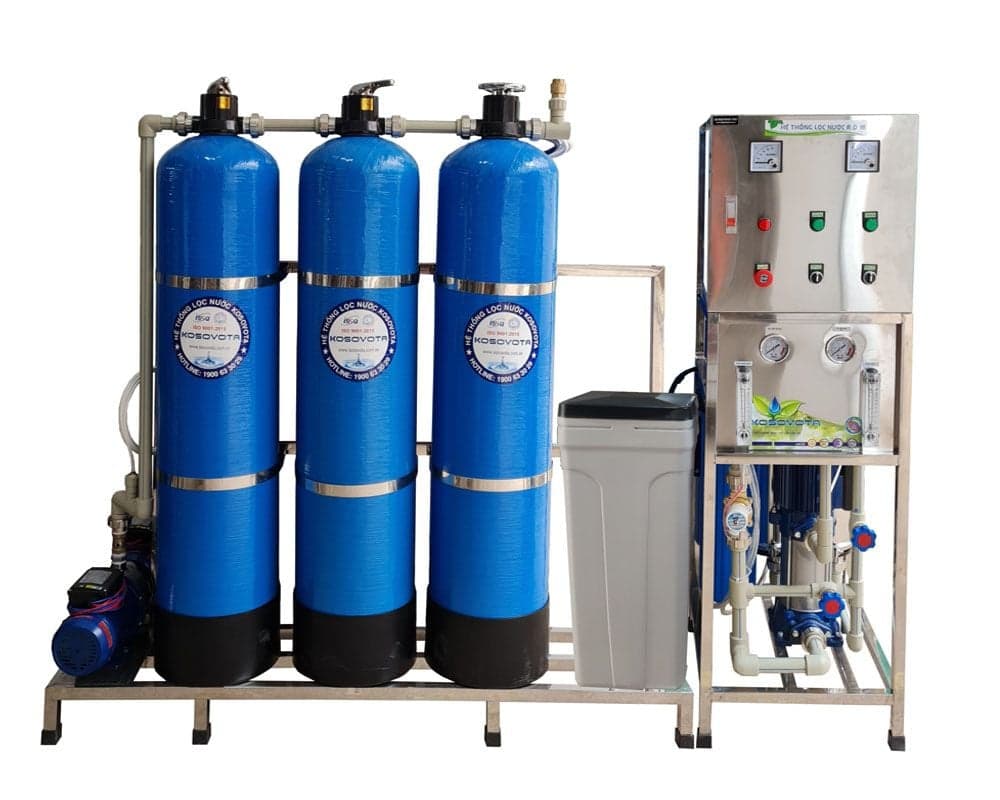 Máy lọc nước tinh khiết KOSOVOTA 500L/h HT500/VT (PPR Hoặc UPVC) Màng Canature + Hạt Cation K-8 Thụy Điển