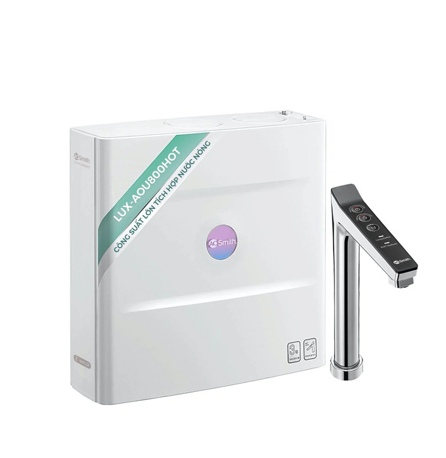 Máy lọc nước đặt gầm tích hợp nước nóng LUX-AOU800HOT