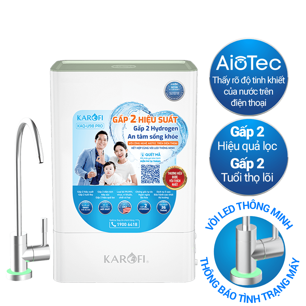 Máy lọc nước để gầm Karofi KAQ-U98