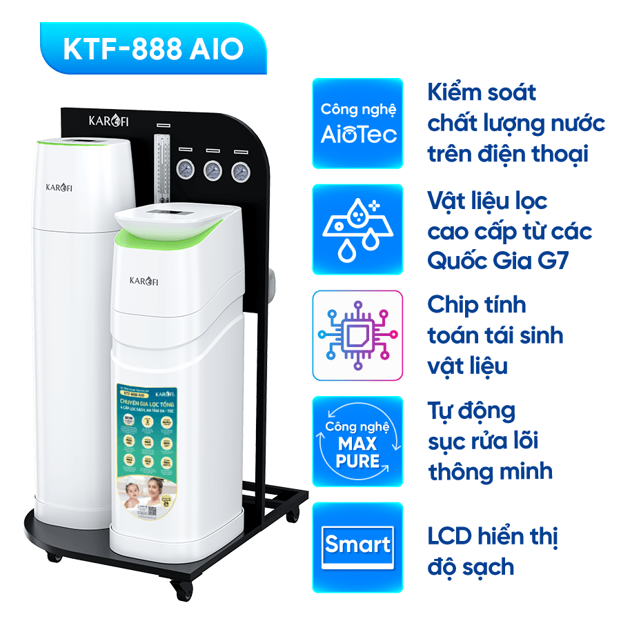 Lọc Tổng Trung Tâm Cao Cấp Karofi KTF-888-AIO